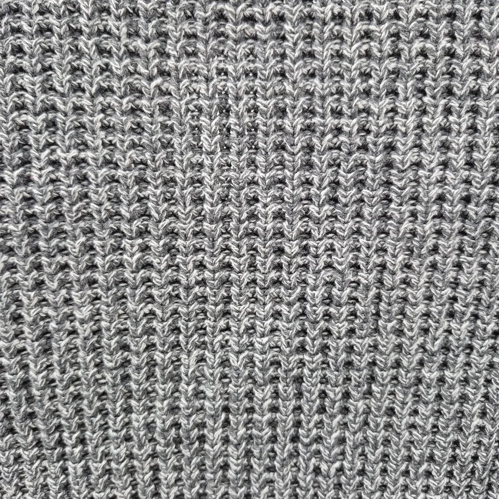 LL Bean Sweater Mens Large Gray Full Zip Elbow Pad Waffle Knit Grandpa Core - Picture 8 of 10